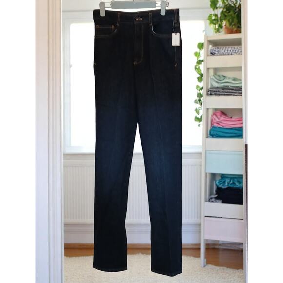 NWT - Anthropologie Pilcro The Split Straight Denim Jeans Size: 27 - Picture 7 of 10